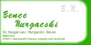 bence murgacski business card